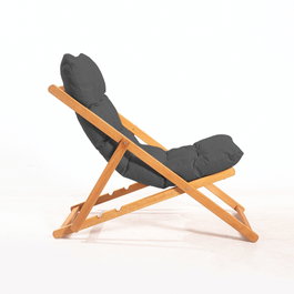 Hanah Home Silla de Jardín My006 Gris y Natural